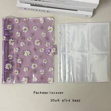 Muroi Mono A5 6-Holes Daisy Loose-Leaf Cover, Binder Photo Album Set , DIY Refill Bags, Junk Journal Notebook Case, Stationery Storage Organizer , School Suppliers - multicolor - View 14