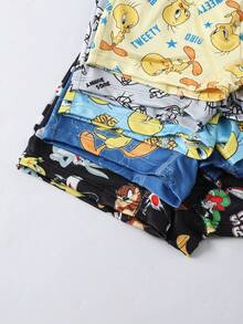 SHEIN 5pcs/Pack Young Boy Cute Cartoon Print Comfortable Boxer Briefs - Multicolor - View 7