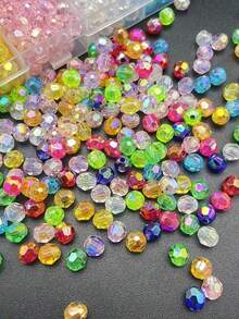 1盒 750顆/盒 6mm 壓克力珠 AB色 亮面刻面圓形散珠 隔珠 DIY珠寶手工配件 用於項鍊、手鍊、耳環、腳鍊、鑰匙圈、包包吊飾、派對、婚禮、聖誕節、週年紀念、情人節禮物、時尚配件 - 彩色 - 查看 4