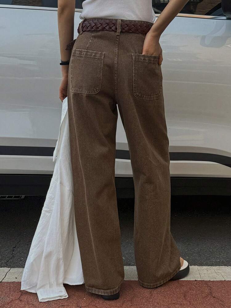 Cotton Vintage Topstitching Decor Casual Women Jeans, Suitable For Party, Beach, Holiday, Summer