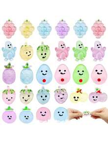 MINKOJA 40Pcs Party Favors For Kids , Kawaii Squishies Mochi Squishy Toy Bulk Fidget Sensory Toys Birthday Gifts For Boys Girls Goodie Bag Christmas Stocking Stuffers Treasure Box Classroom Prizes - Multicolor - View 5