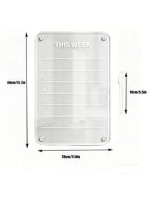 Zazumi 1pc Magnetic Refrigerator Message Board, Dry Erase Note Pad For Fridge, Reusable Magnetic Memo Board For Kitchen, Office, Home, To Do List, Grocery List, Schedule Planner, Whiteboard Sticker - multicolor - View 9