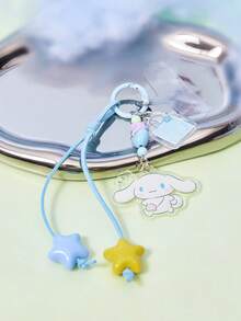 HELLO KITTY AND FRIENDS | SHEIN 1PC HELLO KITTY AND FRIENDS Cute Blue Star Puppy Keychain Bag Pendant - Multicolor - View 2