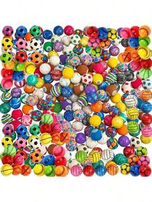 MINKOJA Bolas saltarinas a granel - 1/5/10/15/20/30/40/50/60/80/100 piezas (1 pulgada/27 mm) Paquete mixto de alta elasticidad, bolas de goma pequeñas y coloridas, regalos para fiestas infantiles, premios de juegos infantiles, premios para cofres del tesoro, bolsas de regalo y máquinas expendedoras. - Teñido de corbata - Ver 11