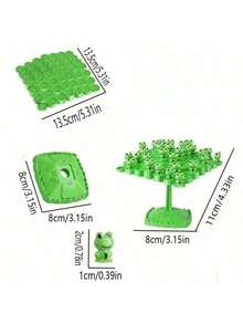 Balanced Tree Board Game And Jenga Game - Fun And Educational Puzzles For Family Interaction - Green Frog - View 2