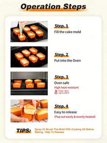 SHEIN 6Pcs Red Silicone Cupcake Muffin Baking Cups Liners Reusable Non-Stick Cake Molds Set - Red - View 8