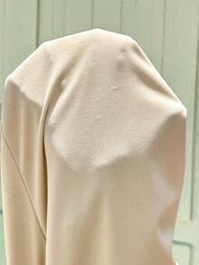 SHEIN 孕妇纯色可调节腰围阔腿宽松休闲裤 - 卡其色 - 查看 10