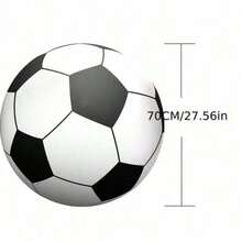 Large PVC Inflatable Football, Outdoor Game Prop, Beach Ball, Interactive Toss And Catch Toy - Multicolor - View 2