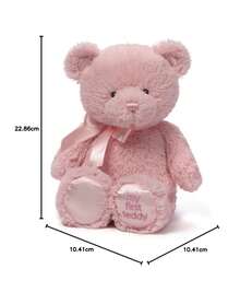 Spin Master Pink Teddy Bear Plush Doll 10"With Ribbon Bow, Soft Stuffed Bear Plush Figure With Cute Design, Decorative Plush Toy For Room Display Or Gift Idea - Multicolor - View 2