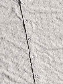 StoneGrade Camisa de manga corta con textura de burbujas, corta y holgada, de chifón para hombres - Albaricoque - Ver 5