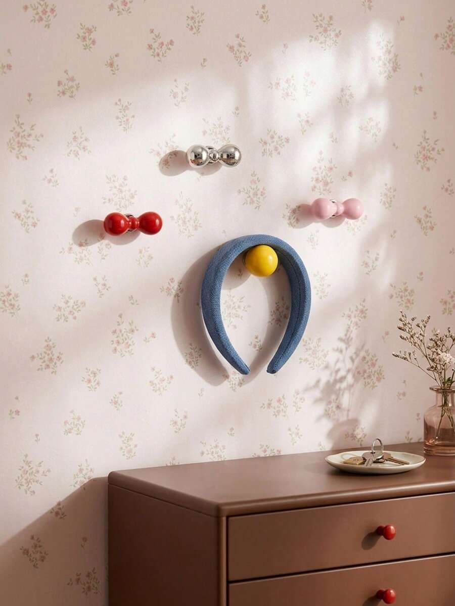 Zazumi Spherical Strong Magnetic Hook Multi Functional Key Hanger Decorative Pendant Hole Plate Refrigerator Magnetic Tape - Multicolor - View 1