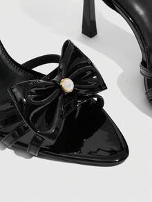 CUCCOO SZL Women's Adjustable Simple And Sexy Black High-Heeled Sandals, Suitable For Parties, Dates, Nightclubs, Spring Break, Easter, Prom - Black - View 3