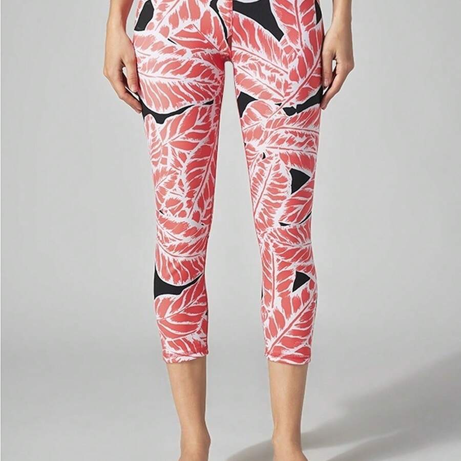 Alo Yoga Leggings AIRBRUSH Sweat Absorption Breathable Lightweight Solid Good Elasticity Easy To Wash Yoga Sports Women Gray White W5374SR - PALM SPRINGS - 灰色/白色 - 查看 1