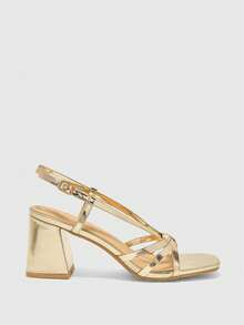 CUCCOO BIZCHIC Women's Fashion High Heel Sandals - Gold - View 1