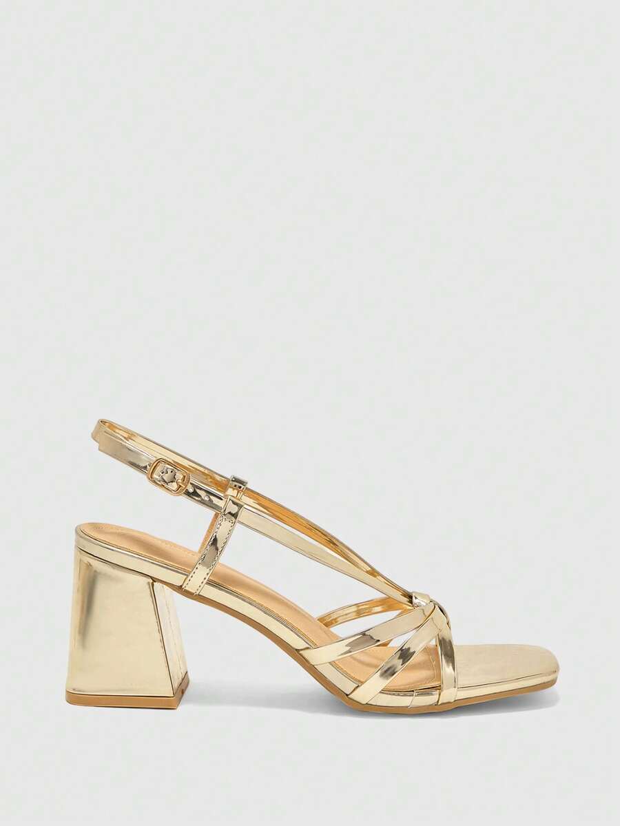 CUCCOO BIZCHIC Women's Fashion High Heel Sandals - Gold - View 1