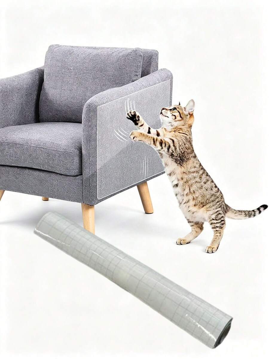 Cat Scratch Film Self-Adhesive, Transparent Sofa Scratch Protection, Anti-Scratch Wall, Furniture Scratch Protection Tape For Sofa Wall Door, Ideal For Furniture Sofa Wall Door Protection