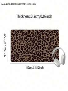 SHEIN 1PC Leopard Pattern Desk Pad Modern Art Large Mouse Pad Desk Accessories Rubber Base With Stitched Edge Non-Slip Keyboard Pad For Office Home Computer As Gifts For Men Women Friends Back To School - Multicolor - View 13