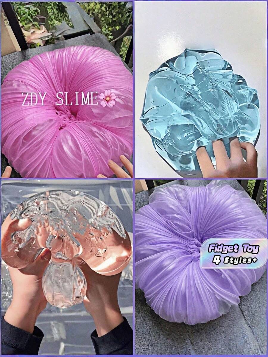 1个水晶泥橡皮泥,可拉伸,泡泡爆裂声响亮,减压玩具,多种颜色可选,超大泡泡,全新感官橡皮泥,适合儿童和成人,缓解焦虑,解压玩具 - 彩色 - 查看 1