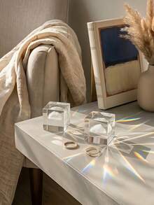 Cirelle 1pc Dreamy Cloud Crystal Figurine – Light Refracting Polished Finish – Office Desktop & Bedroom Accent – Sentimental Housewarming & Birthday Gift - multicolor - View 9