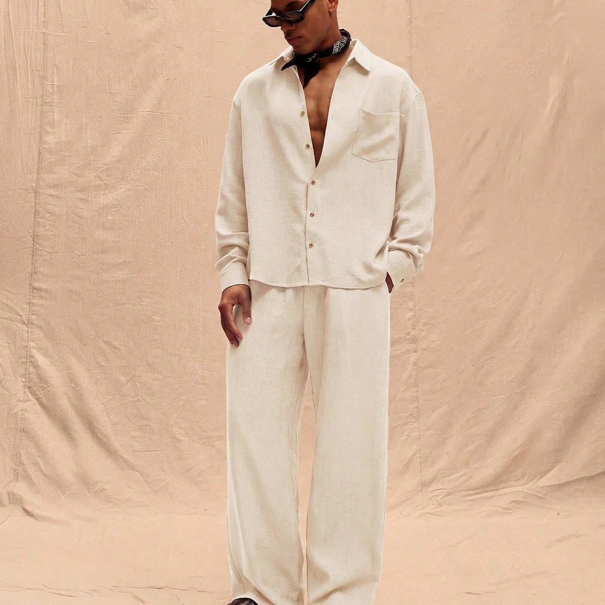 Pantalones de lino oversize solo para primavera, verano, vacaciones y Pascua