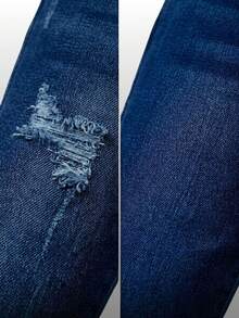 Women's High Stretch Stretch Jeans Tight Blue Set Double Set - Azul Medio Clásico y Azul Denim Intenso - View 5