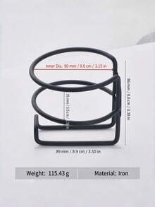 Haus Hana 1个多功能铁质杯架，黑色金属饮料架，多种安装方式可选，经久耐用且防锈，适用于船舶、房车、汽车、酒吧和家庭使用，可牢固固定瓶罐，易于安装且节省空间，非常适合在任何表面上整理饮料，是船舶和汽车应用的理想之选。 - 彩色 - 查看 10