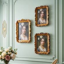 Cirelle 1pc Vintage Gold Picture Frame, Ornate Baroque Picture Frame, Antique Rococo Photo Frame For Wall & Tabletop Display, Decorative Wall Decor - 1PC - View 6