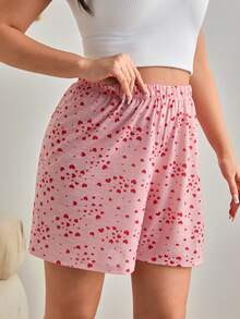 SHEIN Conjunto de shorts feminino plus size Cotton Line, cintura alta, confortável e casual, 3 peças, multicolorido, para uso diário. - Multicolorido - Ver 9
