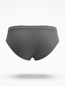 SHEIN Ropa interior tipo tanga sexy para hombres, lencería elástica y suave que revela - Gris - Ver 5