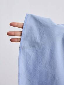 CielaLinda Robe mini à manches longues et épaules dénudées pour femmes - Bleu azur - Voir 7
