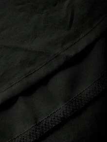 DAZY 寬鬆版型純色女款夏季商務休閒裙 - 黑色 - 查看 6