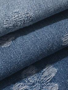 Dazy Tall Quần jeans ống đứng dáng rộng thoải mái cho nữ, thích hợp cho kỳ nghỉ. - Rửa trung bình - Xem 6