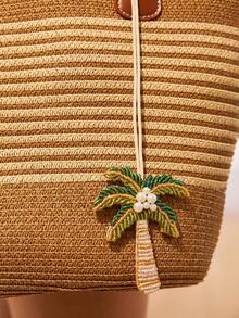 Swim Mod 1 pieza Colgante tipo vacaciones Novachic con estilo bohemio con cuentas en forma de estrella de mar, árbol de coco, tortuga marina, adecuado para vacaciones de verano, playa, accesorio colgante (puede haber ligeras diferencias de color debido a la variación por lote del color de la cuerda) - Verde - Ver 3