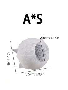 Molde de silicona esférico para vela de mesa con diseño de bola de cristal multiespécimen, esfera de resina y rosa circular - Blanco - Ver 9