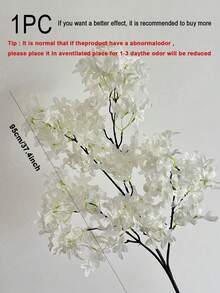 1Pc 95cm Artificial Pink Sakura Flower Plant, Flame Resistant Silk Sakura Tree Branch For DIY, Wedding Party Background Wall Decor, Indoor/Outdoor Garden, Office, Bedroom, Living Room, Vase, Tabletop, Spring Decor,Birthday Gift (Light Pink, White, Blue/Purple) - Multicolor - View 14