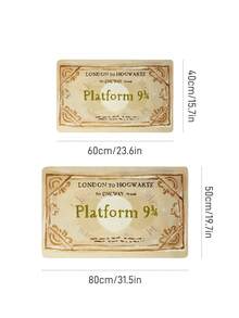 HARRY POTTER X SHEIN 1 件 LOGO 装饰地毯 - 簡約款 - 查看 3