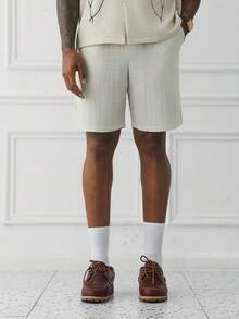 HUEFORM Men's Casual Linen Shorts, Beige, Spring/Summer - Beige - View 6