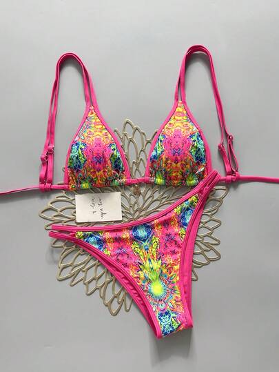 Swim Mod Bikini triangle rétro doux et épicé 2026 printemps/été, maillot de bain séparé sexy Top de gamme minimaliste à nouer pour petite poitrine