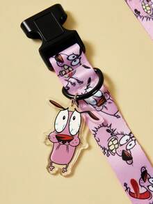 COURAGE THE COWARDLY DOG X SHEIN 一套卡通图案印花宠物旅行背带和牵引绳套装，包括项圈、便携式收纳袋，多种尺寸可选，背带长度可调节，适合猫、狗和胆小的狗狗。 - 淺粉色 - 查看 14