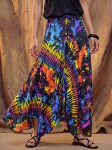 Fembélia Váy nữ in họa tiết nhuộm tie-dye mùa xuân/hè 2026 mới. - Nhiều màu - Xem 1