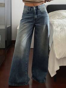 Dazy Tall Tall Women's Regular Waist Star Patchwork Casual Jeans - Medium Wash - View 2