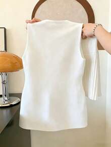 GlowEve CURVE Áo khoác cardigan cài nút hình vỏ sò thời trang tối giản đa năng dành cho nữ cỡ lớn năm 2026, hoàn hảo cho trang phục hàng ngày. - trắng - Xem 2