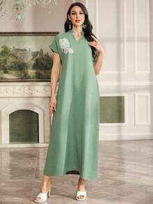 Al Najma Kaftan & Jalabiya - Green - View 6