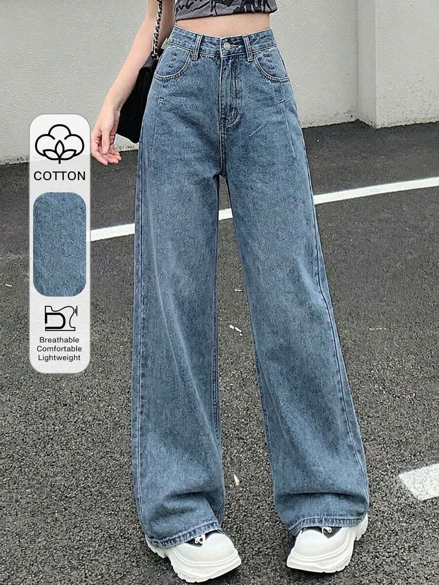 DAZY 女款提花不對稱下擺抹胸上衣搭配超長藍白碎花裙套裝,波希米亞風夏季度假穿搭 - 中等水洗藍 - 查看 1