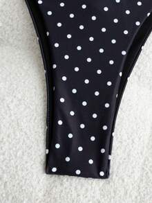Swim SXY Đồ bơi bikini nữ họa tiết chấm bi, cổ yếm, cúp tam giác, cạp thấp - Nhiều màu - Xem 6