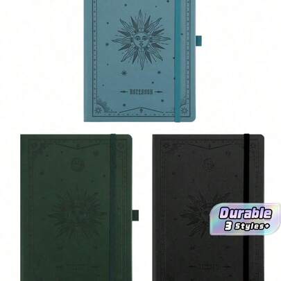 Jess Lined Journal Notebook - 400 Pages, A5 College Ruled Notebooks With Contents, 100GSM Thick Paper, Hardcover Leather Journals For Women Men Work School Writing