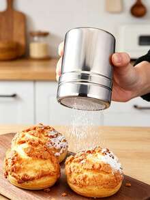 1pc Stainless Steel Coffee Powder Can School Supplies Back To School - Multicolor - View 8