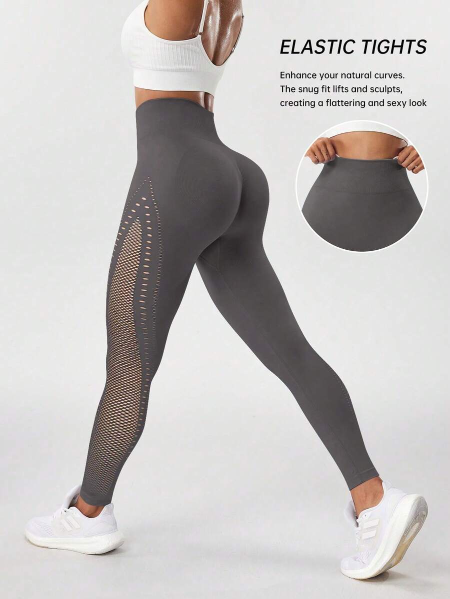 Gameset SHEIN Sport Legging Yoga Olahraga Wanita - Grey - View 1