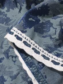 Livesso Women's Lace Patchwork Ruffle Casual Versatile Daily Wear Camisole Top - Blue - View 3