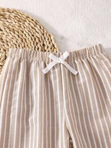 Quần sọc cạp chun co giãn thường ngày cho bé trai - Màu Khaki - Xem 3